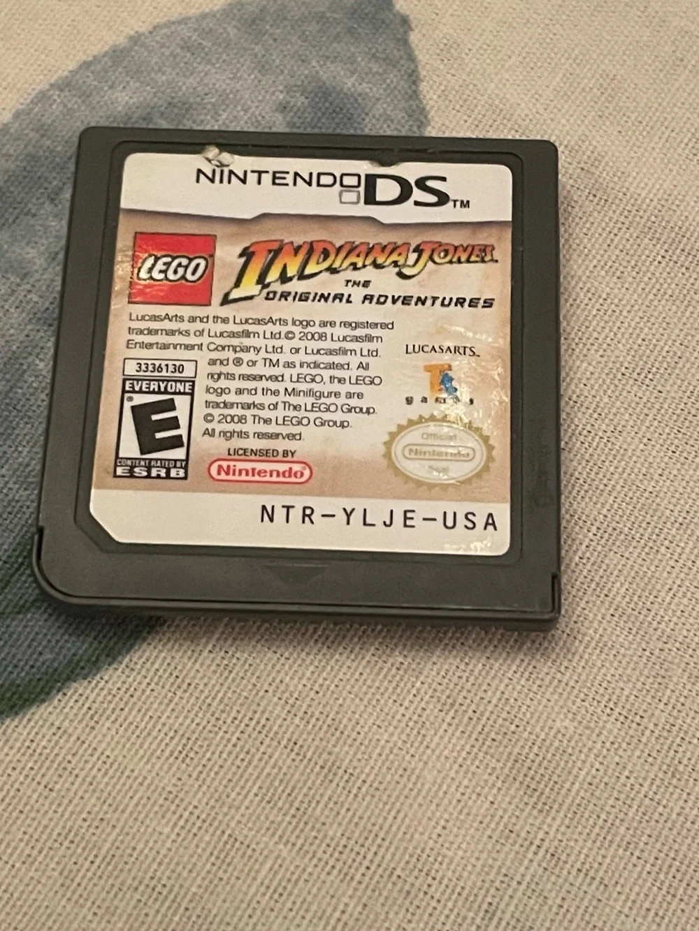 Nintendo DS Black LEGO Indiana Jones Game Cartridge